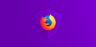 Logo di Firefox all'interno dello scudo ("protezione antitracciamento")