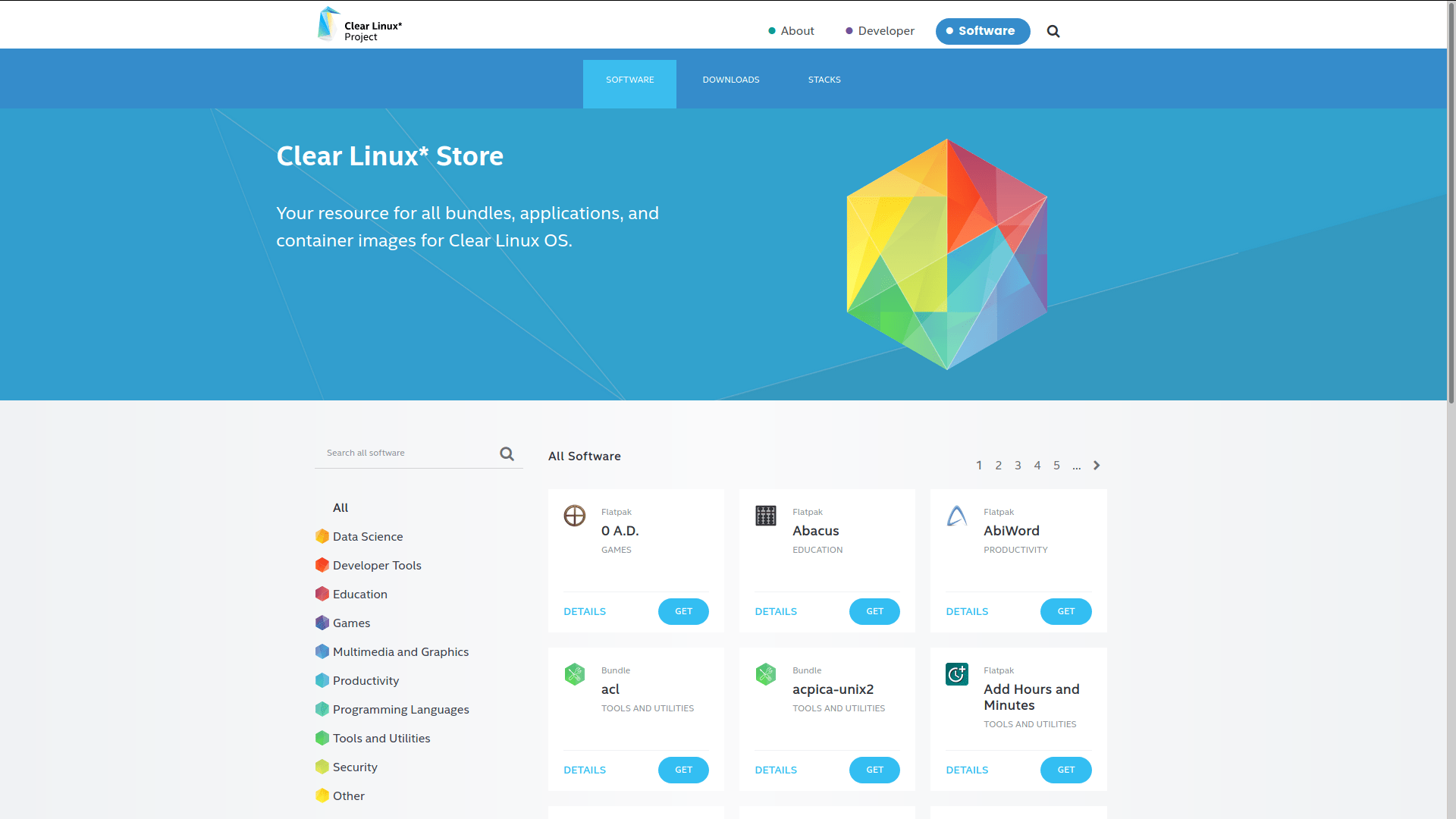 Clear Linux Store