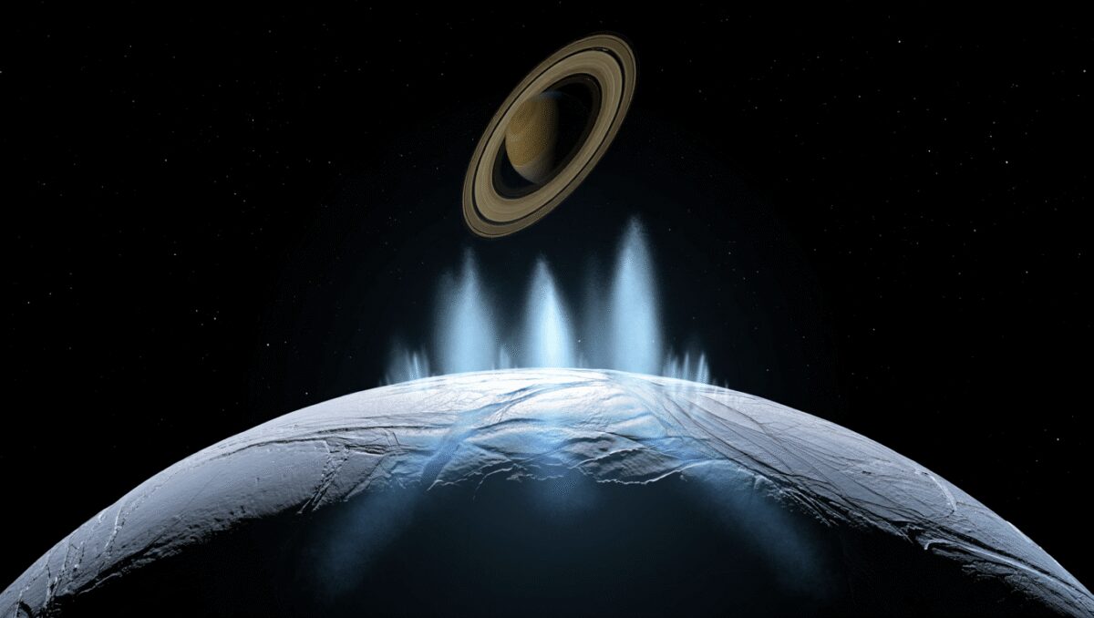 Nuove molecole organiche individuate nei pennacchi di Encelado, grazie ai dati di Cassini