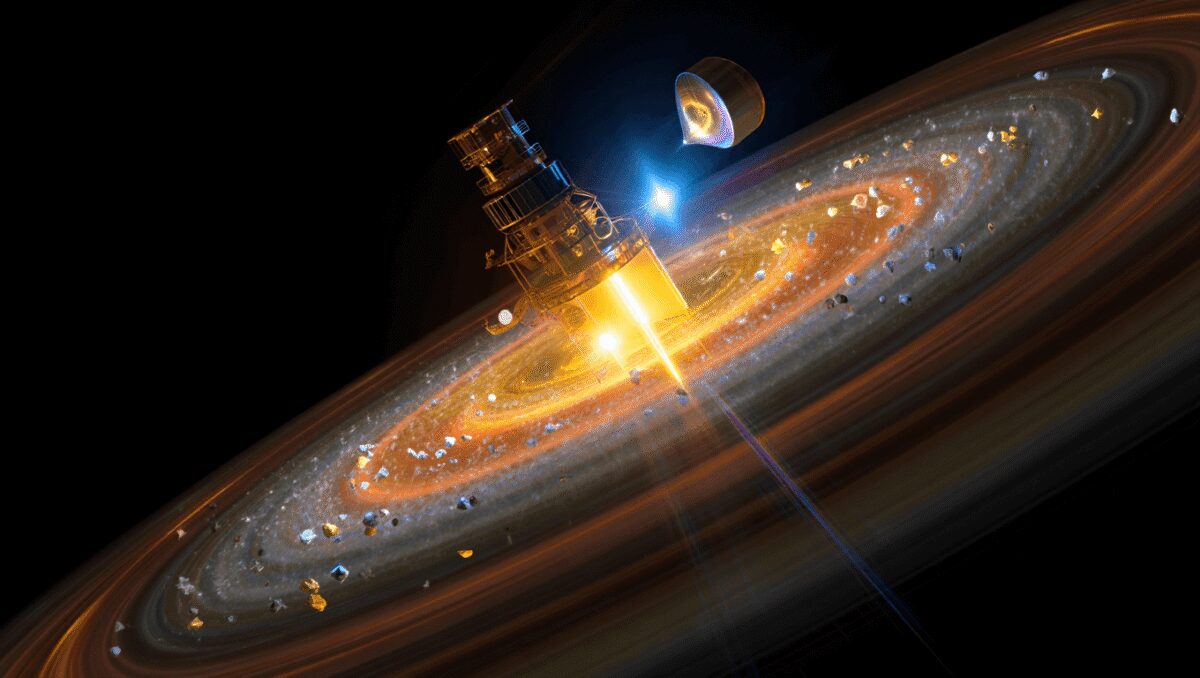 Nel cerchio, la giovane protostella EC 53, nella nebulosa Serpente, in un