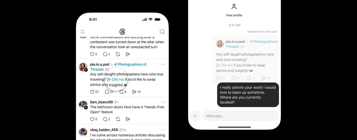 Threads, arriva scorciatoia per aprire i messaggi diretti al volo