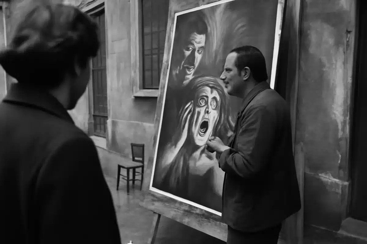 Quando l’estetica italiana incontra il cinema internazionale — Il linguaggio pittorico non riguardava solo i prodotti nazionali. I cartellonisti adattavano l'estetica del giallo anche ai film stranieri. Nel caso di horror britannici, la pittura italiana aggiungeva una carica drammatica in più.