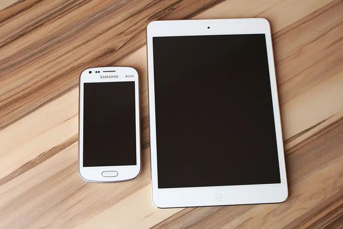 Tre smartphone di diversa grandezza con cover specifiche per ogni modello