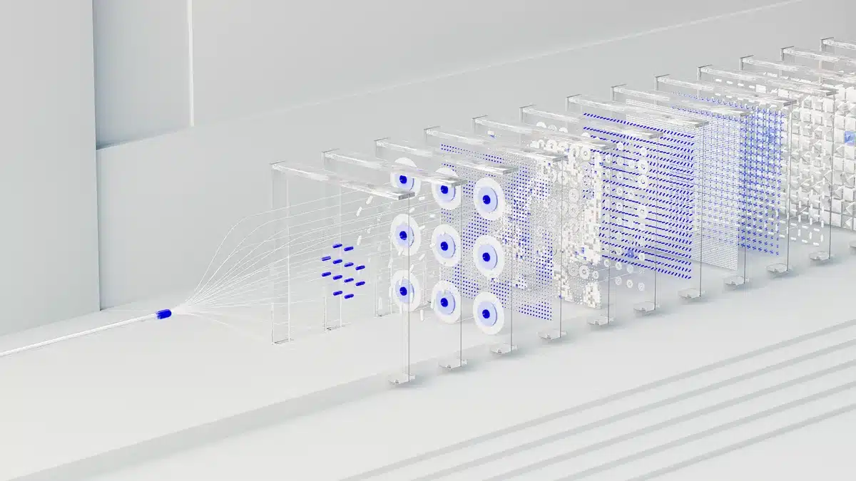 Visualizzazione di reti neurali e flussi di dati di intelligenza artificiale