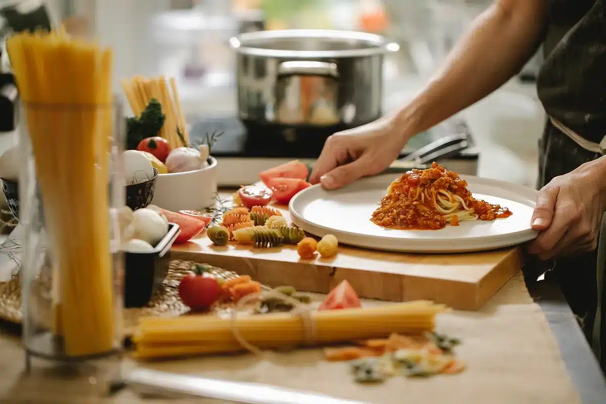 Persone italiane che discutono davanti a uno schermo con grafici sull'AI